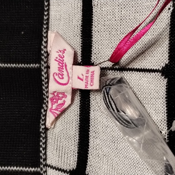 Candie’s Black & White Frilly Mini Skirt Womens Siz -Large New w/Tags 🔥🔥 - Picture 4 of 4